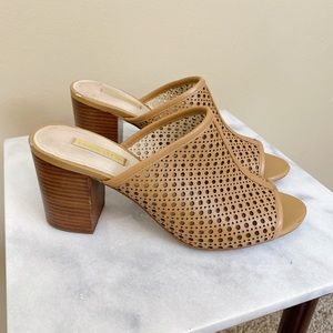 Louise et Cie Woven Mule Heeled Sandals Size 8